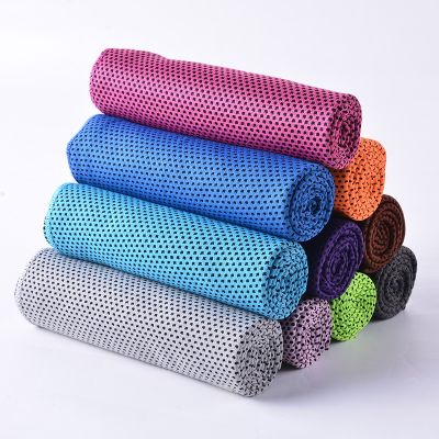 ┋☸ Double Layers Sports Cooling Towels Microfiber Instant Cool Ice Towels for Gym Yoga Fitness Running Travel Hiking Towels
