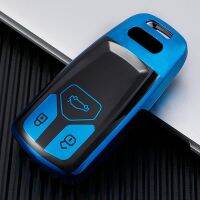 wenminr TPU Car Key Case bag for Audi A4 A4L A5 A6L QT S5 S7 Q7 TTS Smart Remote Fob Protector Cover Pouch Keychain Bag Auto Accessories