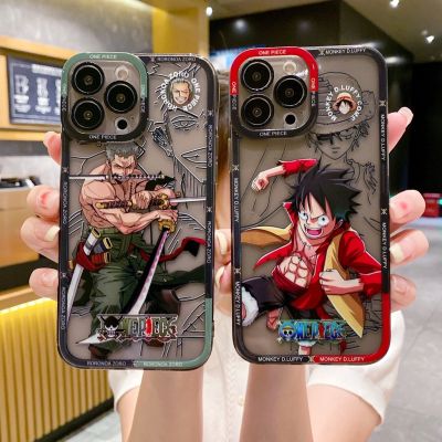 เคสโทรศัพท์มือถือนิ่ม ป้องกันเลนส์ ลาย one Piece Luffy Angelic สําหรับ iPhone 14 13 12 MINI B1K204L