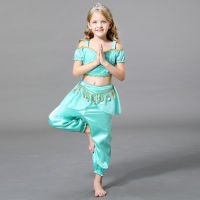 ? Popular Clothing Theme Store~ Childrens Day Stage Costume Princess Jasmine Dress Arab Princess Indian Belly Dance Kindergarten Performance