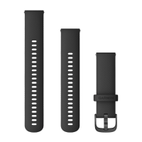 Quick Release Bands (22 mm) Black with Slate Hardware  (For Vivoactive 4)