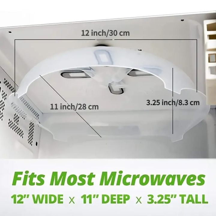 holiday-discounts-1pc-magnetic-microwave-cover-for-food-microwave-splatter-cover-11-12-clear-microwave-plate-cover-dish-covers-for-microwave-oven