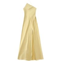 European and American style autumn new fashion trend womens clothing asymmetric silk satin texture dress 8342214 300