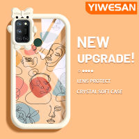 YIWESAN เคสสำหรับ Realme 7i C17 8 Pro 5 5i 5S 6i Narzo 10a 20a แฟชั่นแบรนด์ที่สวยงามลวดลายศิลปะที่สร้างสรรค์ขอบสีสันสดใสเคสกันกระแทกนิ่มโปร่งใสเคสโทรศัพท์ซิลิโคนนิ่มหนาทนทานต่อการตก