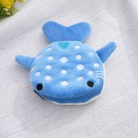 ▪◙卍 Kawaii Wallet Key Earphone Coin Organizer Portable Plush Coin Bag Cartoon Cute Whale Shark Coin Purse Pouch Zipper Bag kids Gift