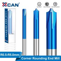 XCAN Milling Cutter Corner Rounding End Mill Nano Blue Coated Carbide Radius Router Bit สําหรับเครื่อง CNC R0.5-R5.0
