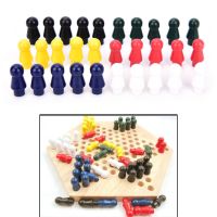 New 60pcs/set Chinese Checkers Game Parts Six Color Of Wooden Checkers Replacement