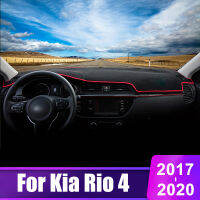 สำหรับ Kia Rio 4 2017 2018 2019 2020แผงควบคุมรถสีอาทิตย์ปกเสื่อตราสารโต๊ะแผ่นกันลื่นอุปกรณ์เสริม