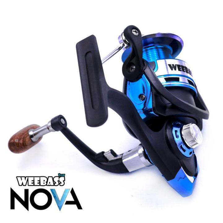 อุปกรณ์ตกปลา-weebass-รอก-รุ่น-nova-blue-4000-รอกตกปลา-รอกสปินนิ่ง-spinning