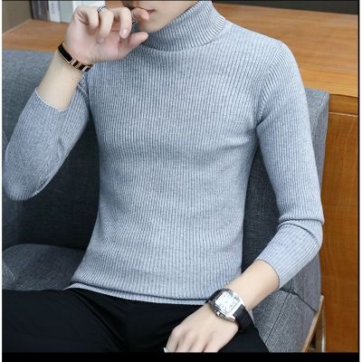 CODTheresa Finger Autumn Winter Jumpers Tops Pullovers Sweater Mens Knit Sueter hombre Sweater For Man Slim Fashion Turtleneck New