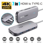 BlitzWolf BW-TH5 7 in 1 USB C HUB 4K Type C to USB 3.0 RJ45 HDMI