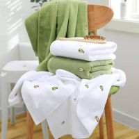 ◕ Bath Towel Pure Cotton Luxury High Quality Bathroom Towel Avocado Print Soft Super Absorbent Beach Towels for Adults 70x140cm