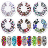 ใหม่เล็บแผ่นดิสก์ขนาดเล็กชนิดบรรจุกล่อง rhinestones 12 เครื่องประดับเพ้นท์เล็บ