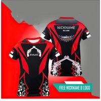 เกมล่าสุด 2023 New Jersey Product เสื้อยืด Mlbb Pubg Rrq Evos Onic ชื่อเล่นฟรี Xs-5xl