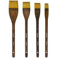 【YF】 1PC 256Flat High Quality Goat Hair Wooden Handle Watercolor Artist Art Supplies Paint Brush