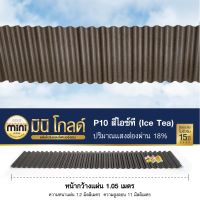 แผ่นหลังคาโปร่งแสง Mini Gold สีไอซ์ที P10 แถมสกรู