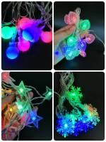 Christmas Light LED กระพริบได้ ไฟหลากสีประดับสำหรับตบแต่ง ปีใหม่ และงานเทศกาล  LED กันน้ำ  สายยาว 3 เมตร ใช้ไฟบ้าน