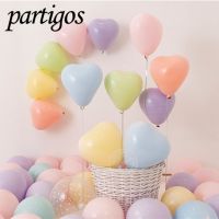 10Pcs 10Inch Heart Balloons Macaron Colors Latex Balloons Matt Colors Balloons Birthday Party Decor Wedding Decor Inflate Global Artificial Flowers  P