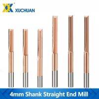 4/6mm Shank ตรงสล็อตมิลลิ่งคัตเตอร์ 2 ขลุ่ยเราเตอร์บิต TiCN เคลือบคาร์ไบด์ End Mill CNC เครื่องจักรกลซีเอ็นซีเครื่องมือมิลลิ่ง