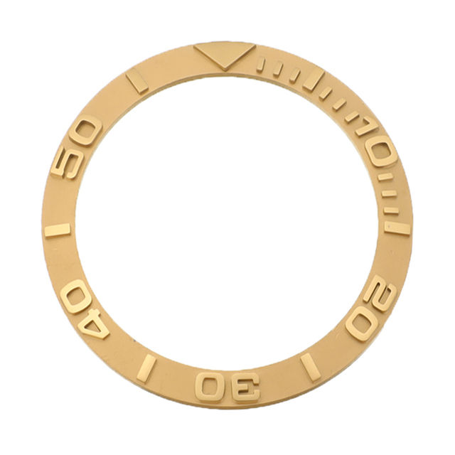 แหวนเซรามิกสีขาวทองขนาด38มม-เปลี่ยนชิ้นส่วนอะไหล่นาฬิกาสำหรับนาฬิกาผู้ชาย