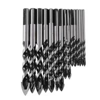 Masonry Drill Bit Set 15 Pcs Tungsten Carbide Tip Twist Drill Bitsfor Porcelain Ceramic Tile Concrete (3-16mm)