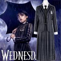 Jason Wednesday Addams เสื้อโค้ทคอสเพลย์ เสื้อกั๊ก กระโปรง ชุดยูนิฟอร์ม สําหรับปาร์ตี้ฮาโลวีน