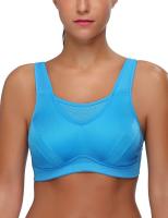 WingsLove Women Sport Bra Non Padded Full Coverage High Impact Wirefree Fitness Plus Size Bra