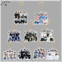 เคป็อปเร่ร่อนสำหรับเด็ก5ดาวใหม่รวมสองอะคริลิคมีขอบเครื่องประดับเสริมเสน่ห์กระเป๋าพวงกุญแจ
