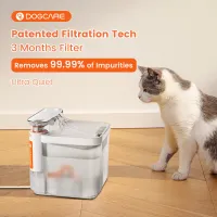 DOGCARE แมวน้ำพุ2.5L อัตโนมัติสัตว์เลี้ยงน้ำน้ำพุชามตู้สำหรับแมวสุนัขดื่มที่มีการจดสิทธิบัตรเทคโนโลยีการกรอง