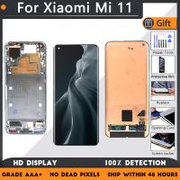 6.81 "AMOLED LCD สำหรับ Xiaomi Mi 11 M2011K2C M2011K2G LCD จอแสดงผล Touch Panel Digitizer สำหรับ Xiaomi 11เปลี่ยน