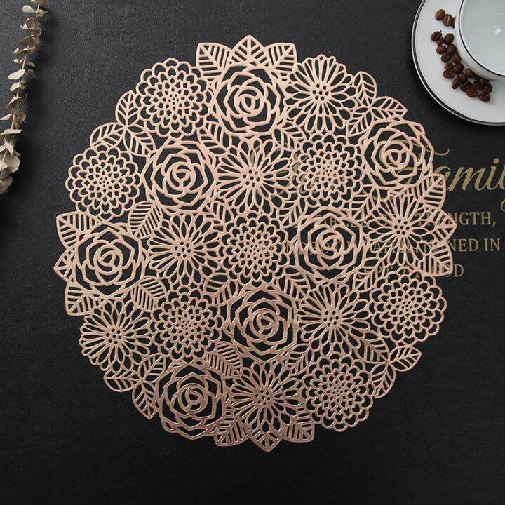 rose-flower-pattern-round-hollow-pvc-placemat-ins-western-table-mat-heat-insulation-pad-non-slip-coaster