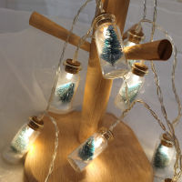 Clear Glass Wish Bottle Copper Wire LED String Light 2M 10 led Vintage Garland Fairy Lamp Christmas Tree Garden Party Decoration