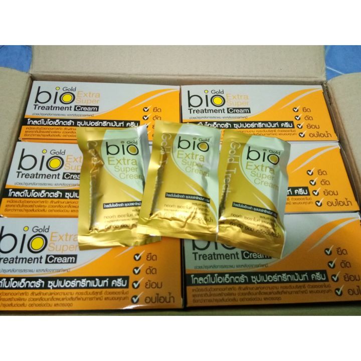 bio-gold-extra-super-treatment-cream-ค-สีทอง-รีมบำรุงเส้นผมโกลด์ไบโอเอ็กตร้า-1-กล่อง-มี-24-ซอง