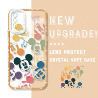 Casing Ponsel สำหรับ Xiaomi Redmi 9T Redmi A1 RedmiA2ของแท้เคสมิกกี้ลายการ์ตูนกันกระแทกปลอกอ่อนเคสมือถือใสป้องกันกล้องคลุมทั้งหมด