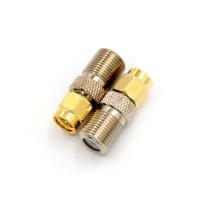 F Type Female Jack To SMA Male Plug Straight RF Coaxial Adapter F Connector To SMA Convertor