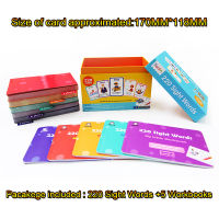 220 สายตาคำ + 5 workbooks เด็กภาษาอังกฤษชุดบัตรห้องเรียน Flashcards ของเล่นเพื่อการศึกษาสำหรับเด็ก juguetes เด็กเกม