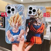 เคสซิลิโคน เคสไอโฟน iPhone 14 Pro Max iPhone 13 Pro Max iPhone 12 Pro Max iPhone 11 Pro Max Cartoon ดราก้อนบอล Dragon Ball Goku โกกุ Vegeta with Laser Paper Silicone Case