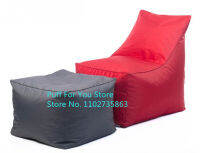 ที่กำหนดเองรูปทรงสี่เหลี่ยม Pouf ออตโตมันด้วยสีผ้าที่แตกต่างกันโพลีเอสเตอร์ Beanbag โซฟาออตโตมัน