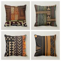 Contemporary African Central Tribal Pattern Mud Cloth Print Pillow Cover 60*60 Sofa Decoration Cushion Cover 45*45 Home Decor