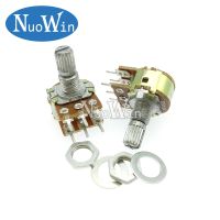 ✙ 5pcs WH148 B1K B2K B5K B10K B20K B50K B100K B500K 6Pin 15mm Shaft Amplifier Dual Stereo Potentiometer 1K 2K 5K 10K 50K 100K 500K