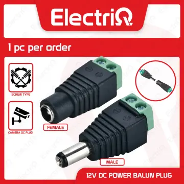 12V DC Male Female Power Balun Connector Cable Adapter Jack Plug for CCTV  CAMERA