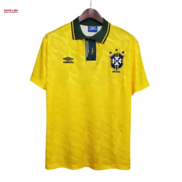 Brazil 1991-1993 Umbro Retro Home Jersey Men Adult –