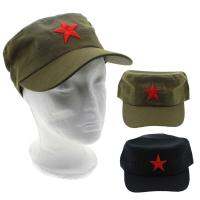 1* Chinese China Retro Cotton Vintage Fabric Green Flat Army Cap Military Hats Patrol