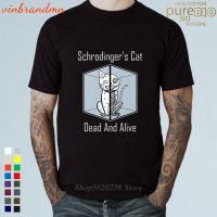 Hot Selling SchrodingerS Cat T-Shirt MenS Dead And Alive T Shirt For Men Pure Cotton Funny Science Geek Kitty Kitten Tops Tees