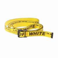 รุ่นที่ถูกต้องเข็มขัดสีเหลืองสีขาวนวล Belt18ssWHITE สไตล์อุตสาหกรรมอักษรปักลายเข็มขัดผ้าแคนวาสอเมริกาผลิตภัณฑ์ใหม่