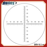 ไมโครมิเตอร์สำหรับกล้องจุลทรรศน์เลนส์ตาชั่งวัดมุมขนาด10X10ขนาด0.1มม.