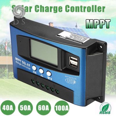 40 a - 100 a mppt แผงพลังงานแสงอาทิตย์ ควบคุมการเก็บประจุ 12v/24v