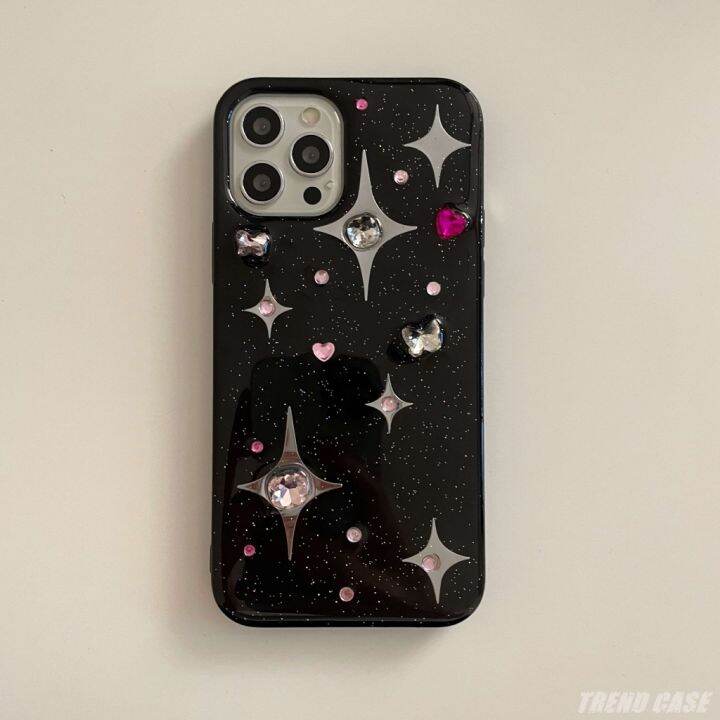 เคสโทรศัพท์มือถือแบบนิ่ม-อีพ็อกซี่-กันกระแทก-ลายเพชร-3d-แนวเรโทร-หรูหรา-สําหรับ-iphone-14-13-12-11-pro-max