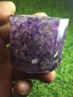 กระถางพลอยไฮโซทำจากพลอย อเมทิสต์ (Amethyst) small ขนาด สูง4.5เซนติเมตร กว้าง 5.5เซนติเมตร ลึก 3เซนติเมตรเส้นผ่าศูนย์กลาง4.5เซนติเมตร