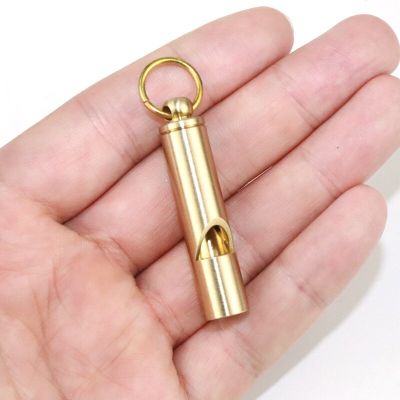 Multifunctional Brass Emergency Survival Whistle Portable Keychain Outdoor Tools Training Whistle for Camping Hiking Survival kits